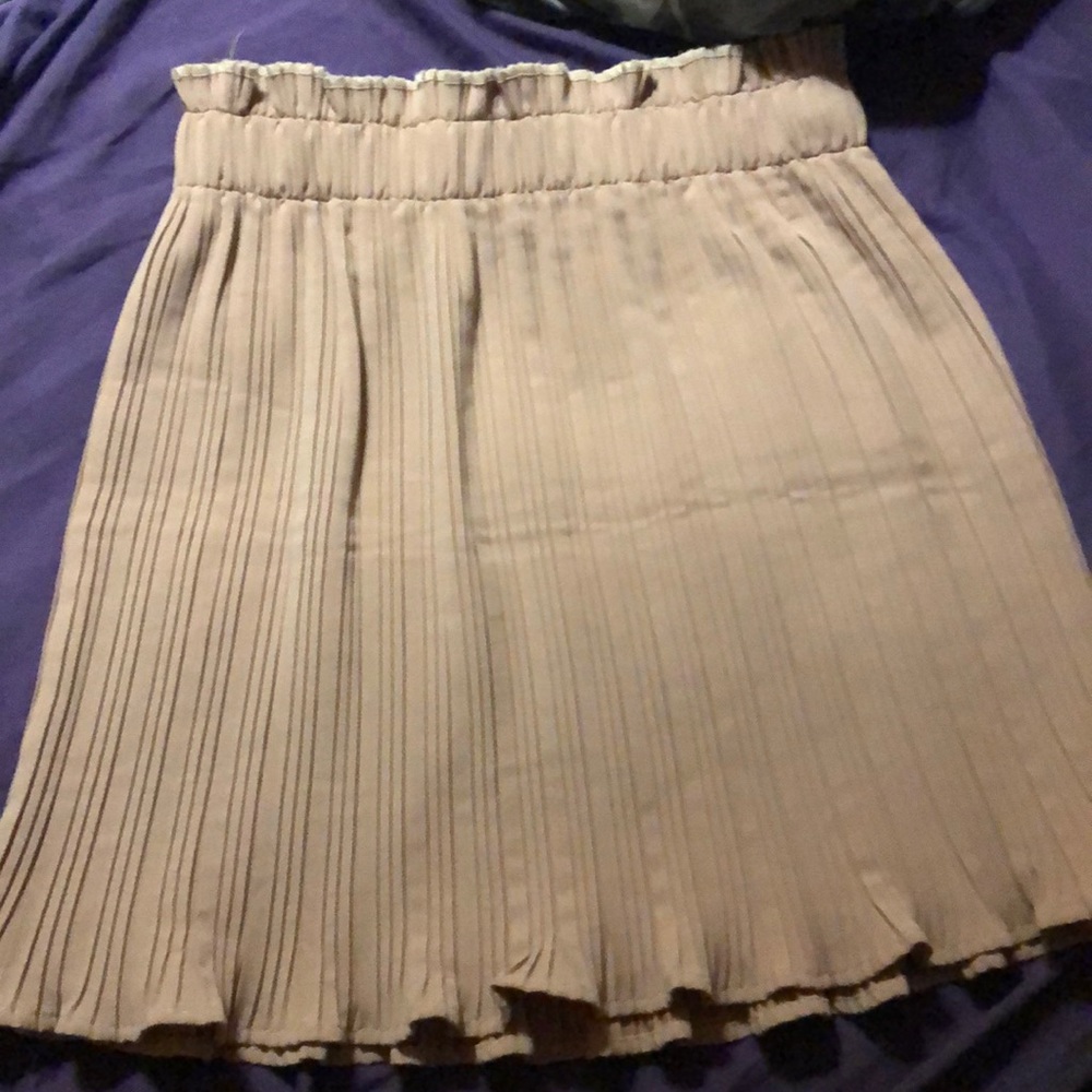 Tan mini skirt